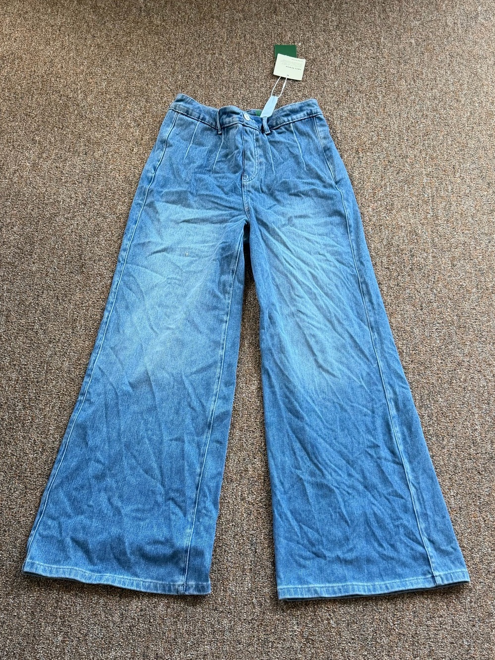 HALARA Light Blue High-Rise Wide Leg Jeans